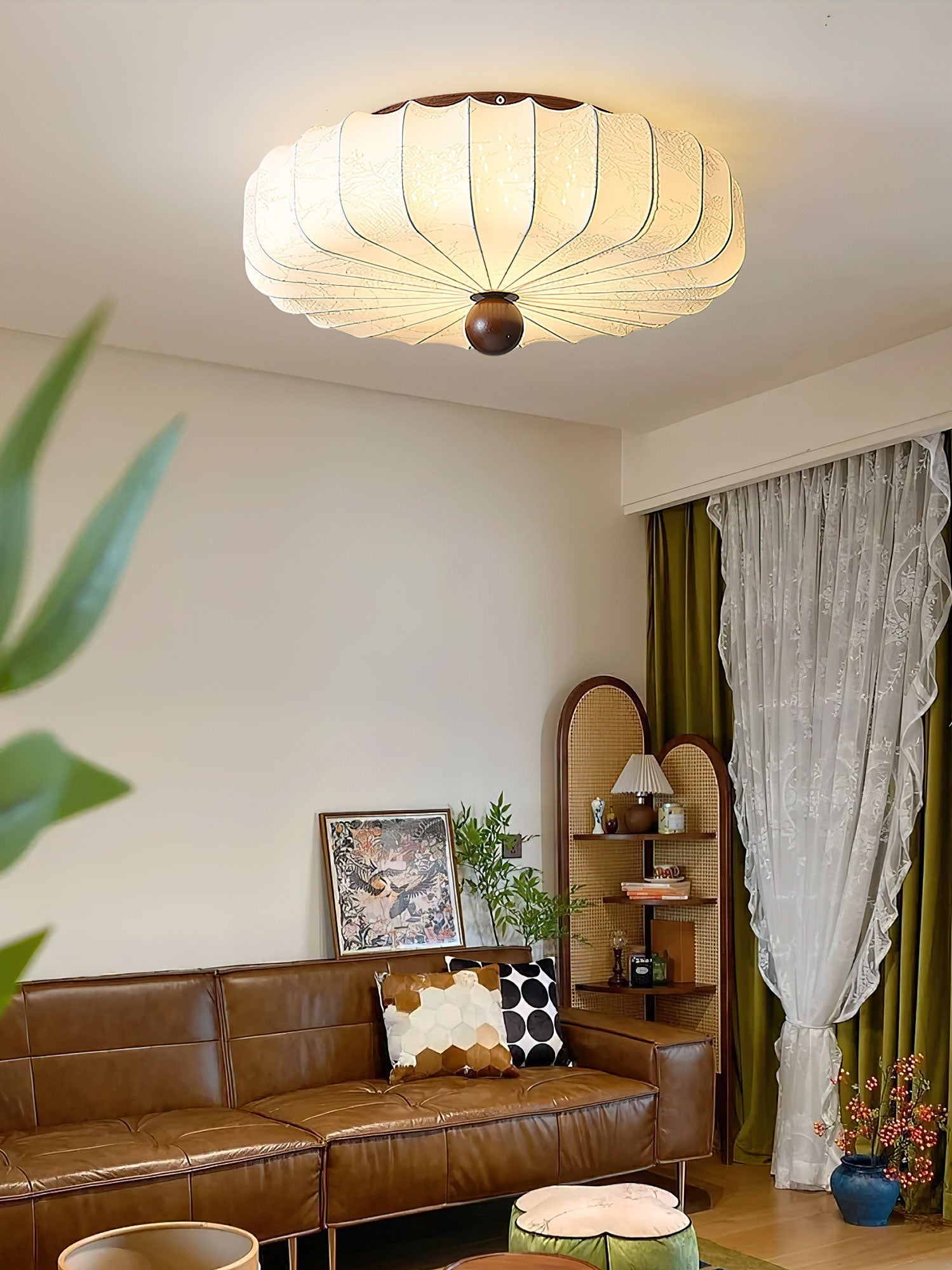 Lotus Fabric Fashion Ceiling Light-Neutral Decor