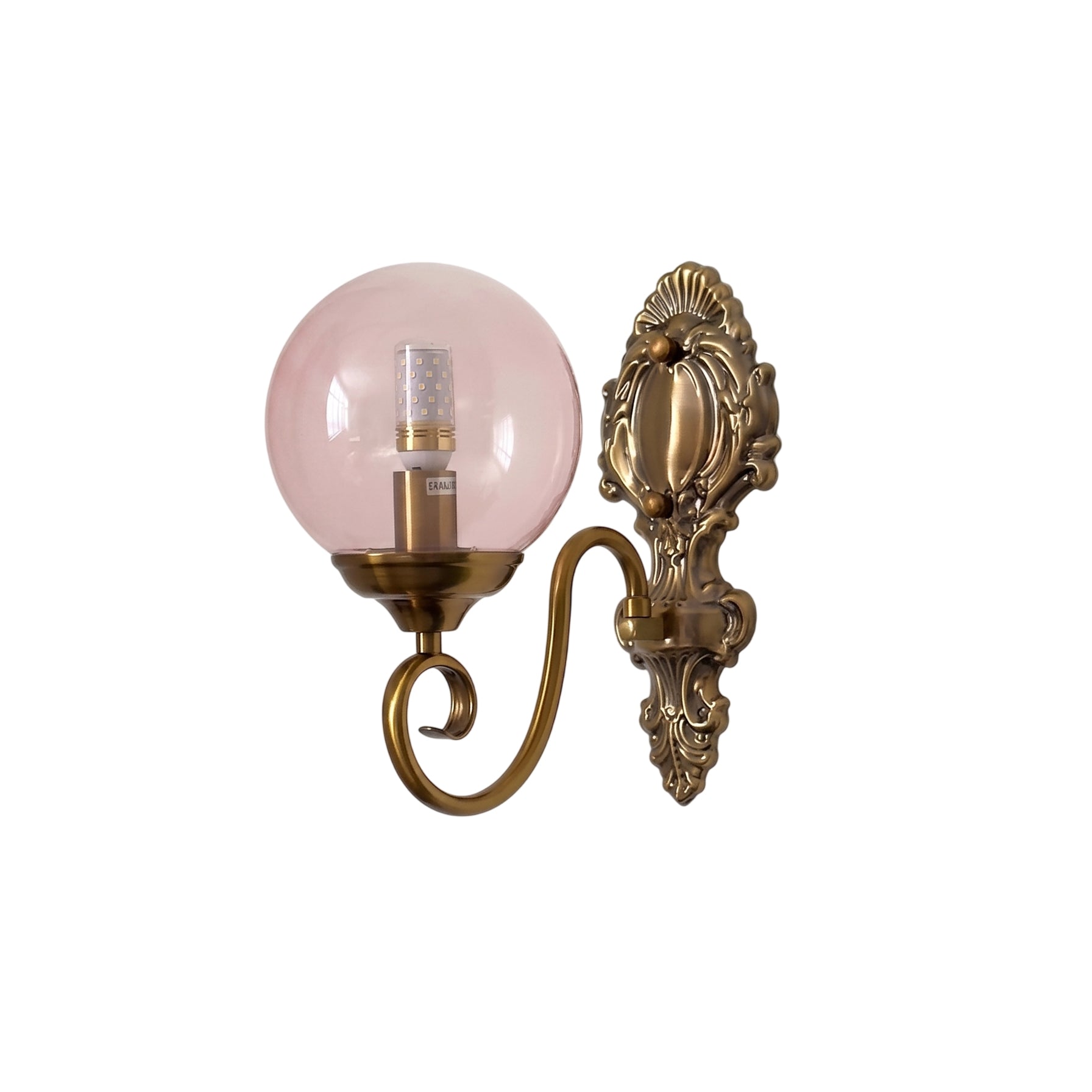 Evelyn Glass Wall Lamp in clear finish against a neutral background.
