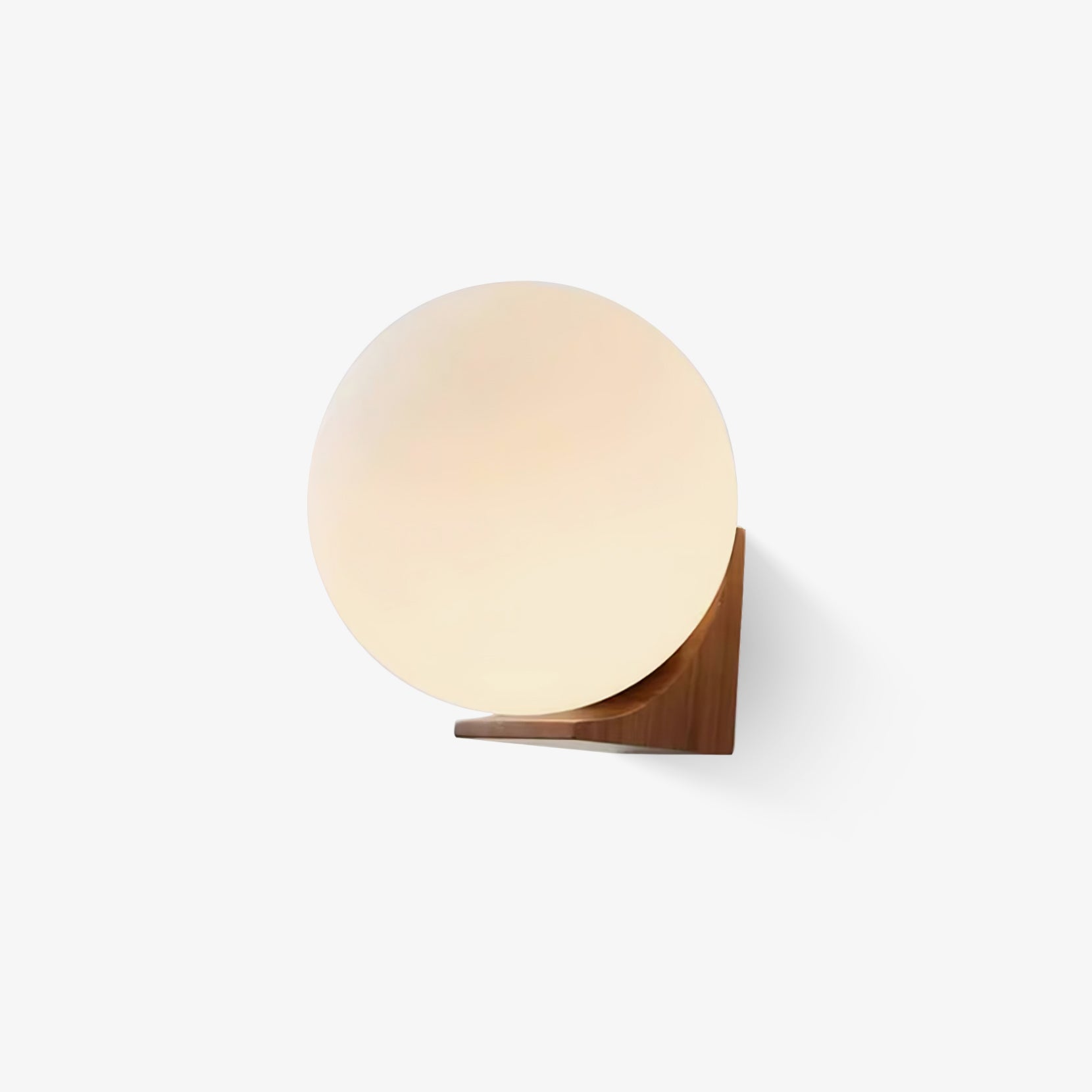 Icarara Modern Minimalist Orb Wood Glass Wall Lamp-Neutral Decor