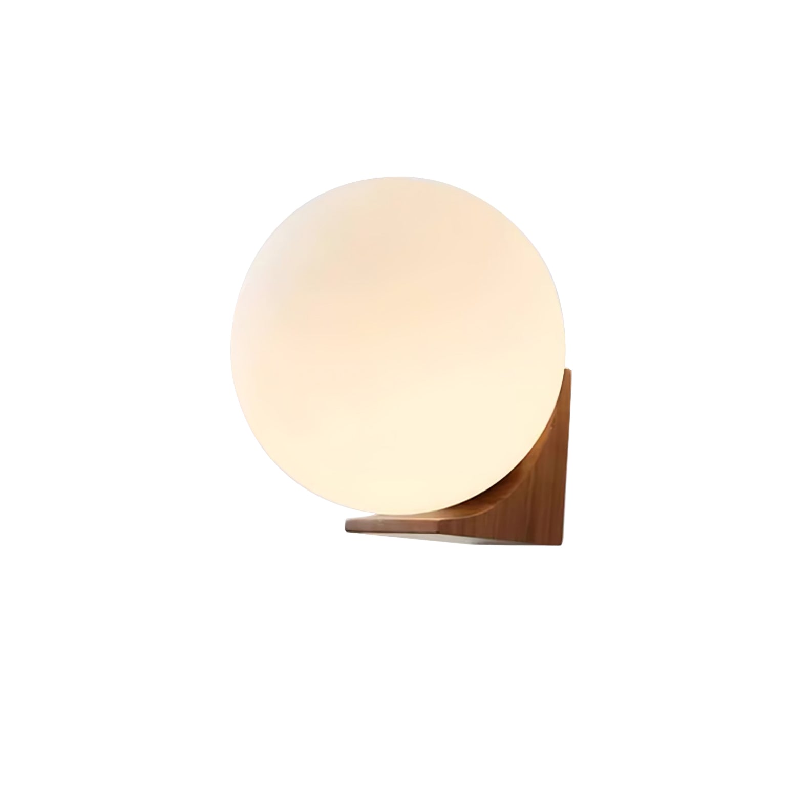 Icarara Modern Minimalist Orb Wood Glass Wall Lamp-Neutral Decor