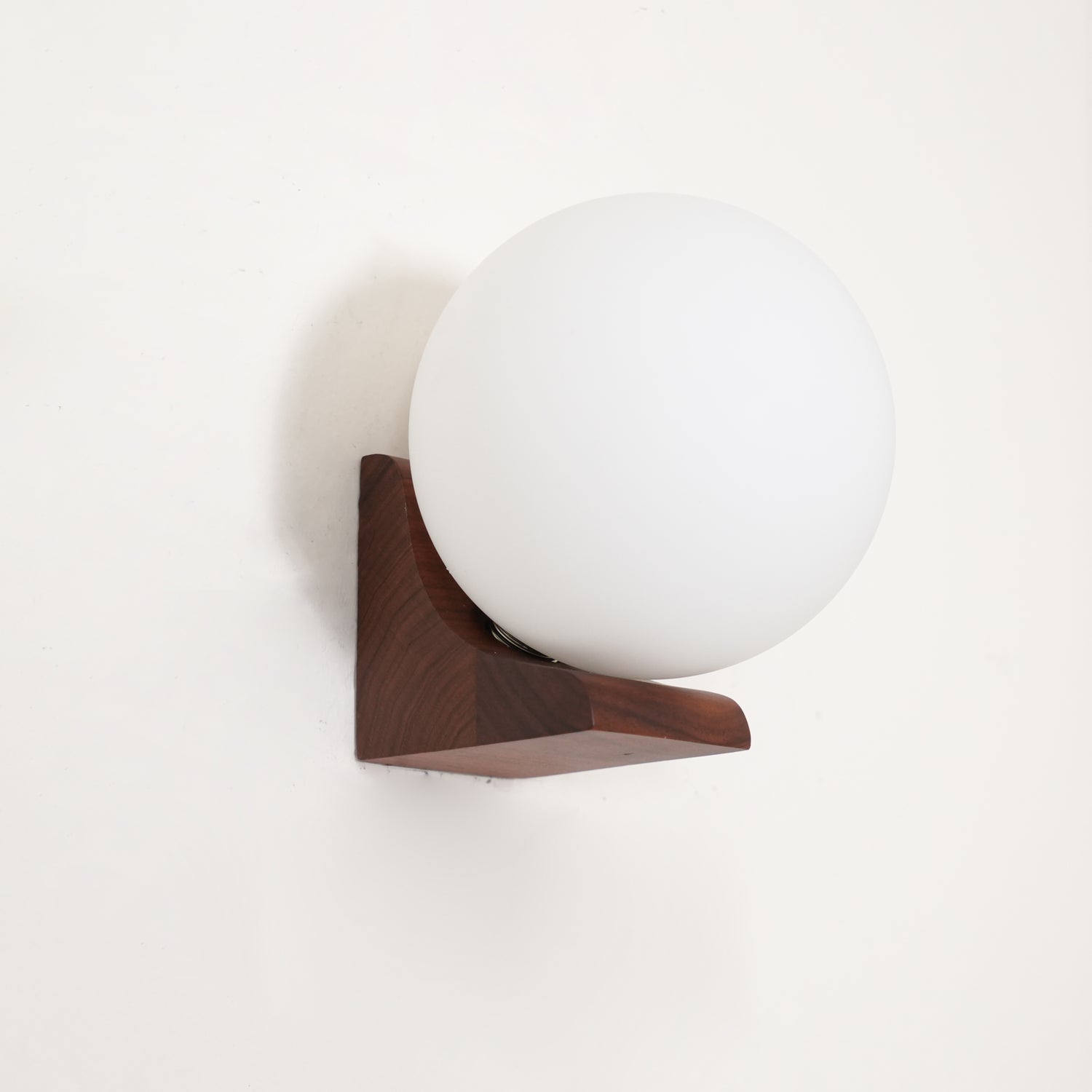 Icarara Modern Minimalist Orb Wood Glass Wall Lamp-Neutral Decor
