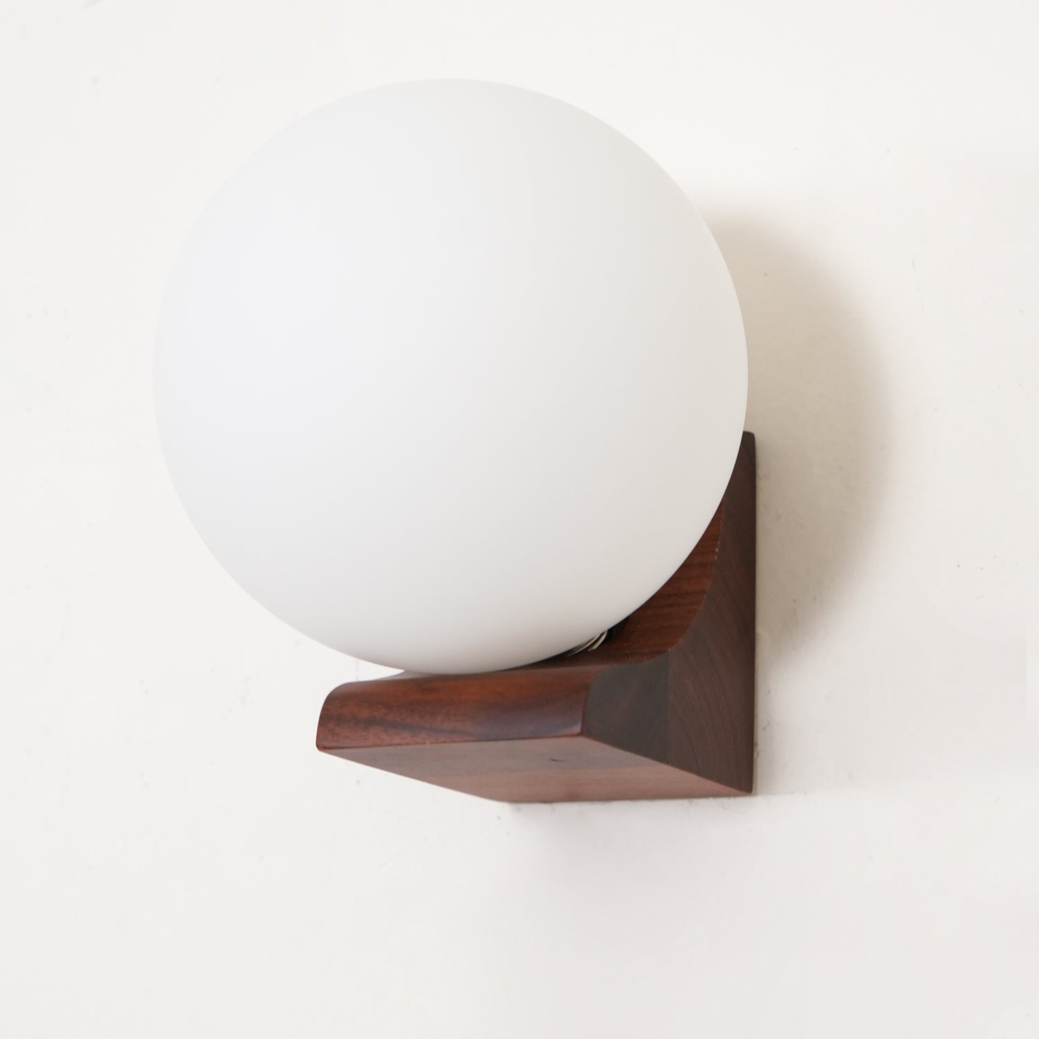 Icarara Modern Minimalist Orb Wood Glass Wall Lamp-Neutral Decor