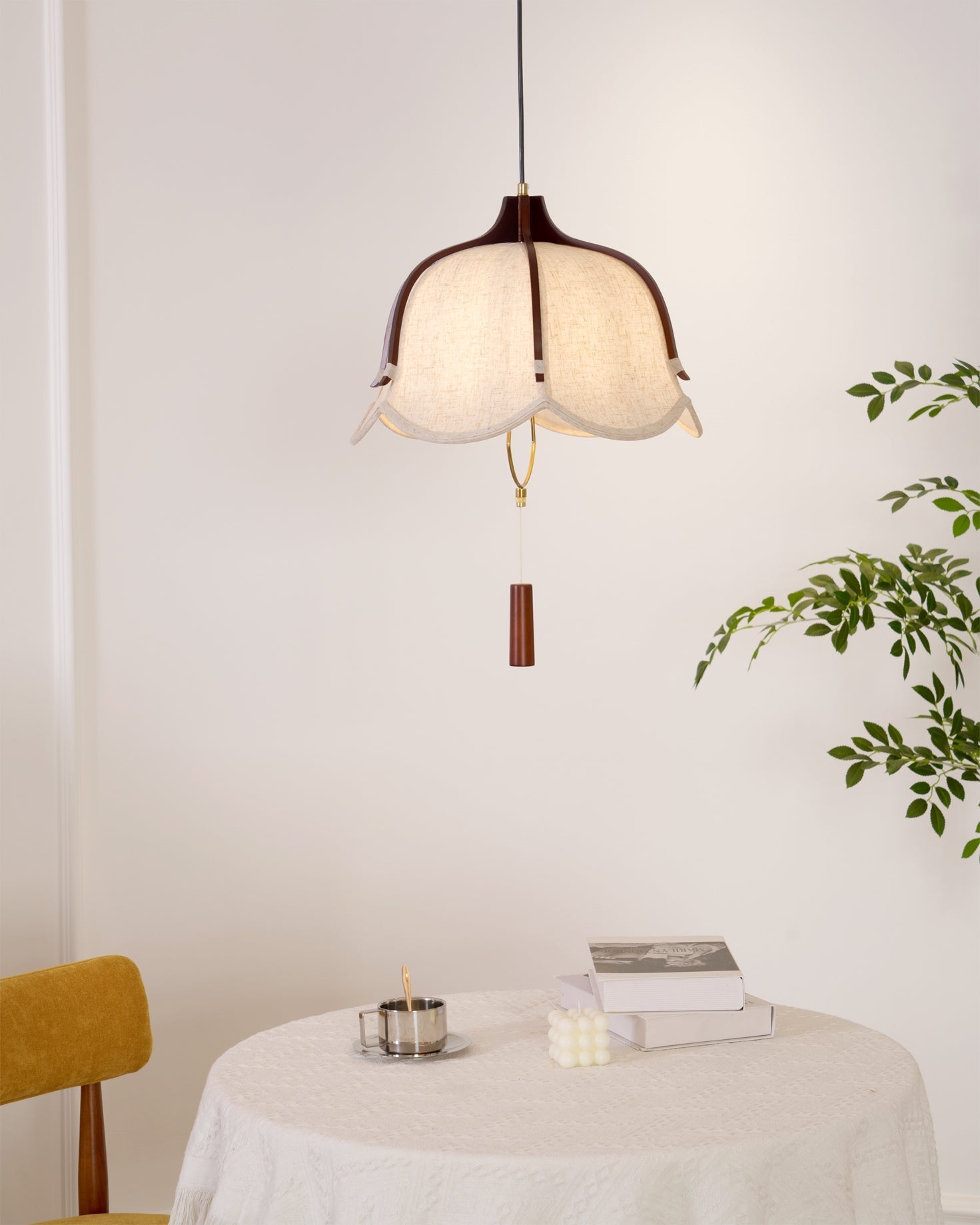 Lustra Pendant Lamp Lantern Modern Fabric-Neutral Decor