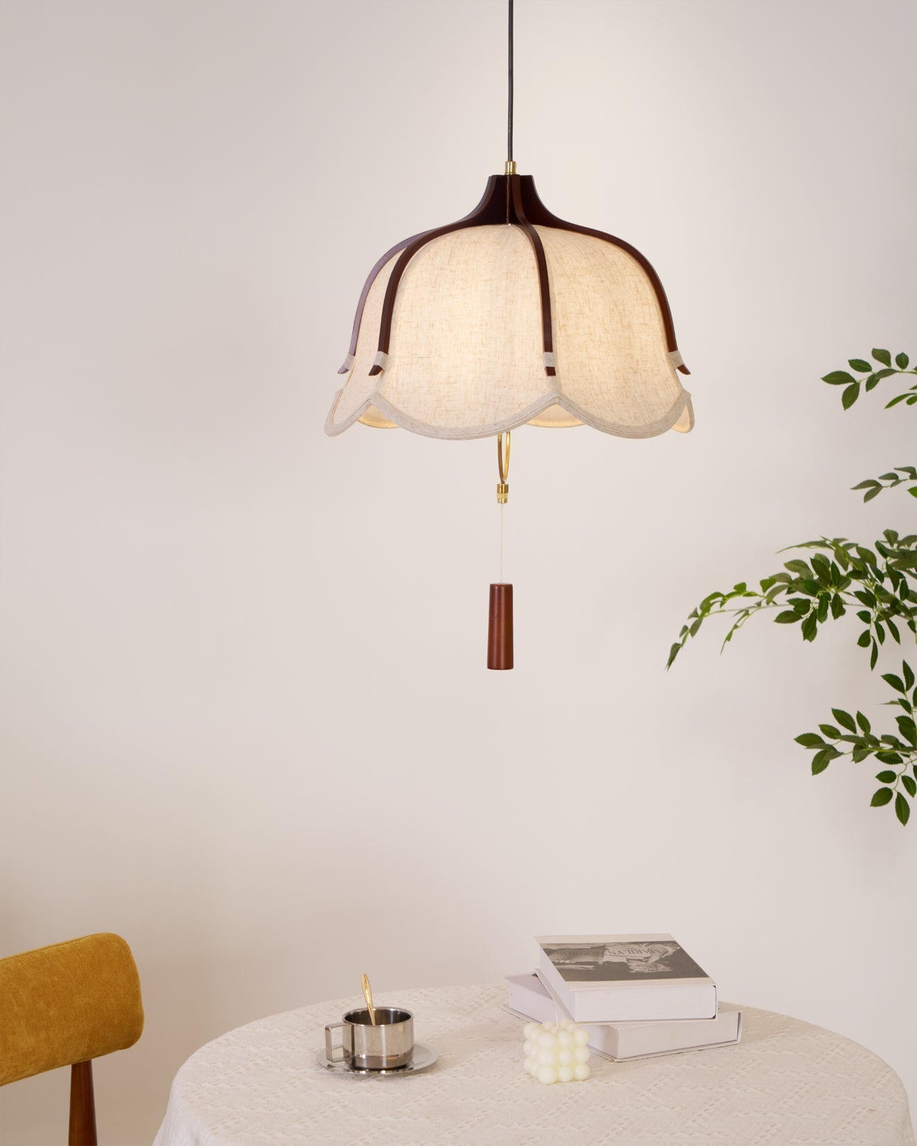 Lustra Pendant Lamp Lantern Modern Fabric-Neutral Decor
