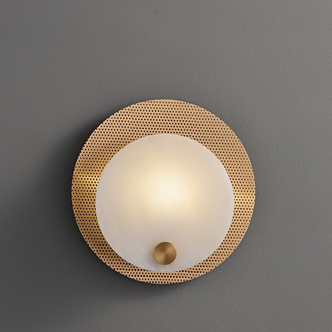 Ilzore Circular Glass Ceiling Light-Neutral Decor