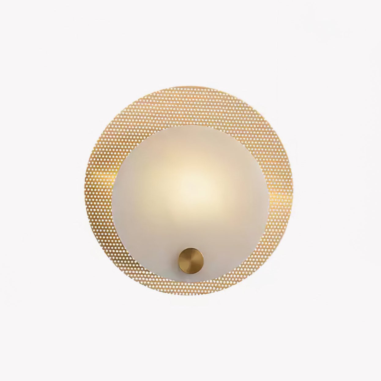 Ilzore Circular Glass Ceiling Light-Neutral Decor