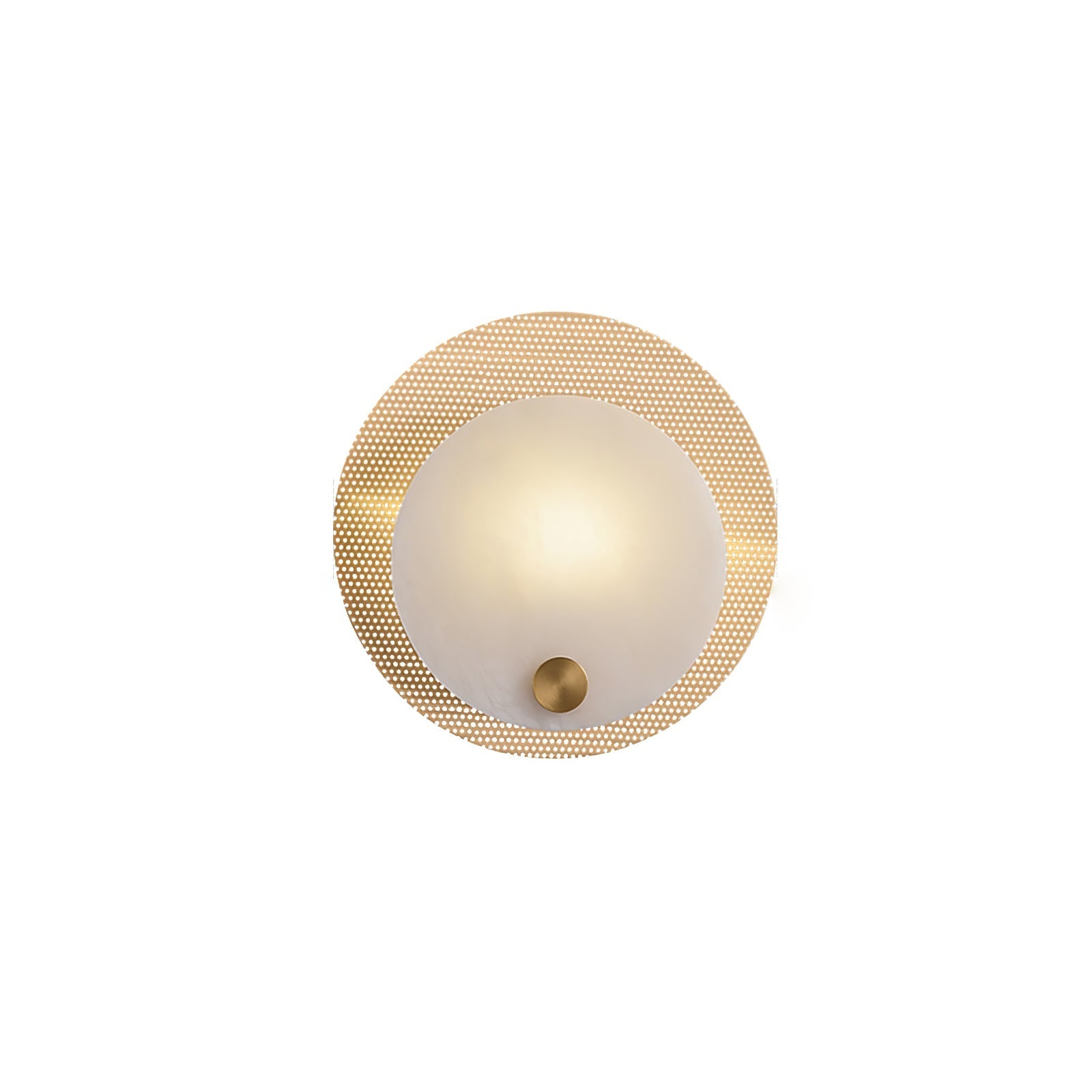Ilzore Circular Glass Ceiling Light-Neutral Decor