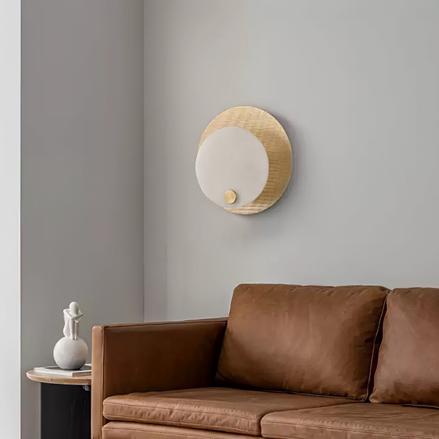 Ilzore Circular Glass Ceiling Light-Neutral Decor