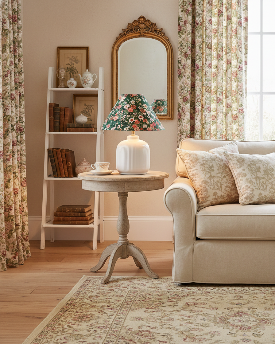 Willow Floral Table Lamp