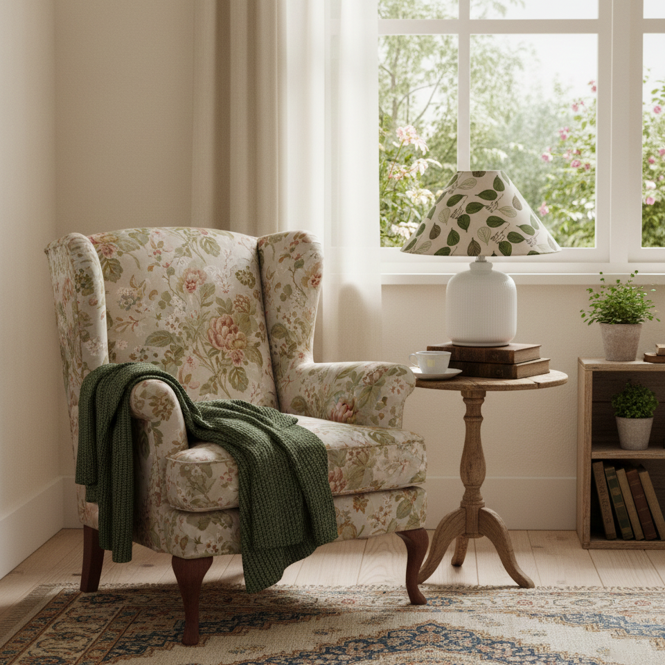 Willow Floral Table Lamp