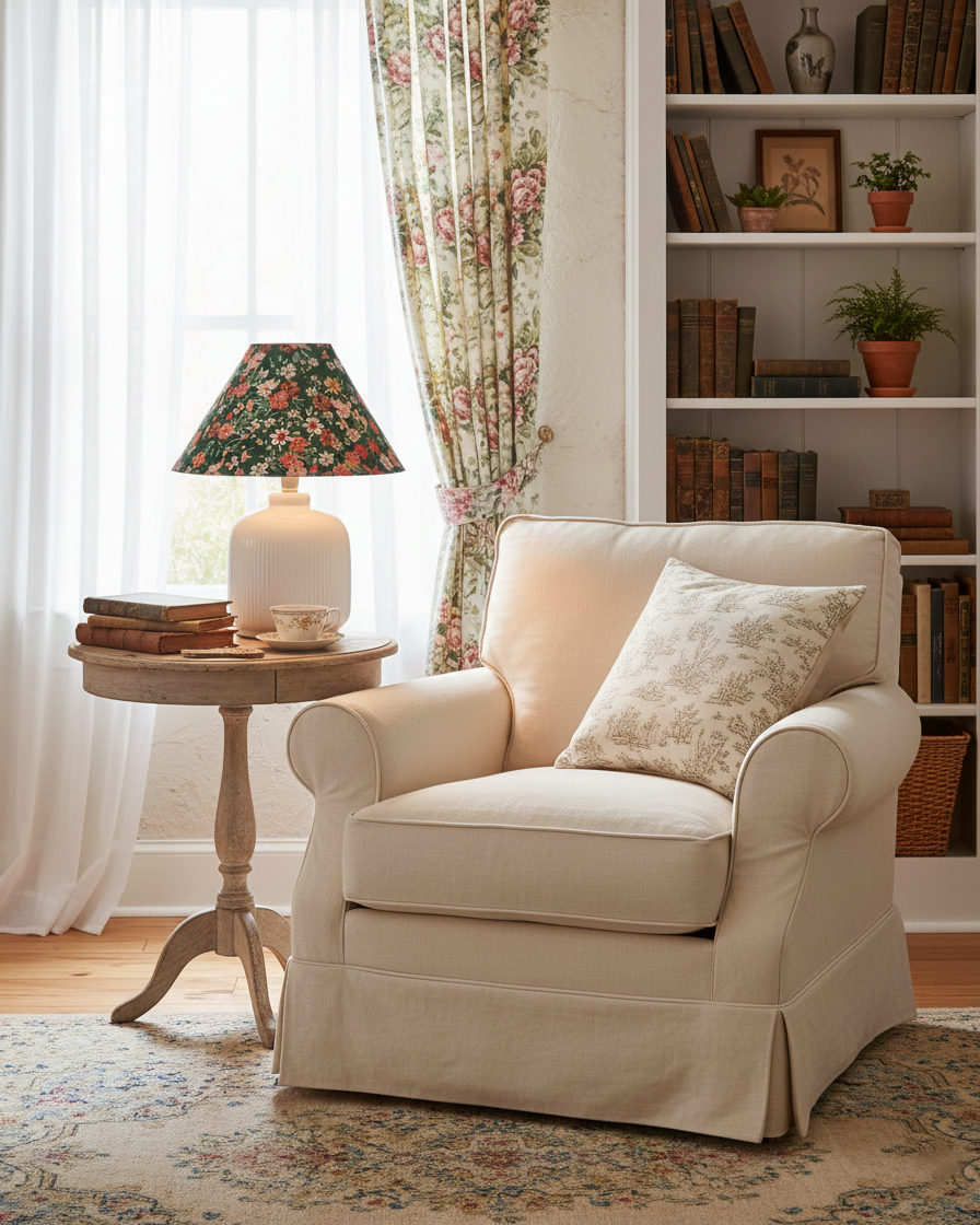 Willow Floral Table Lamp