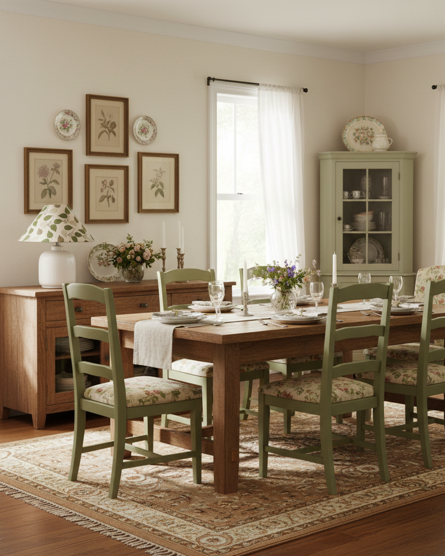 Willow Floral Table Lamp