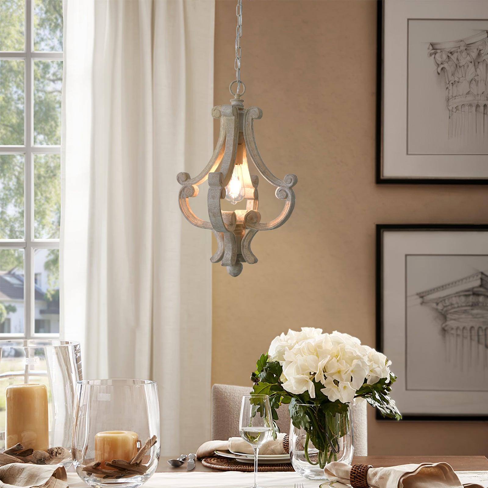 Lavior Wooden Glam Pendant Light-Neutral Decor