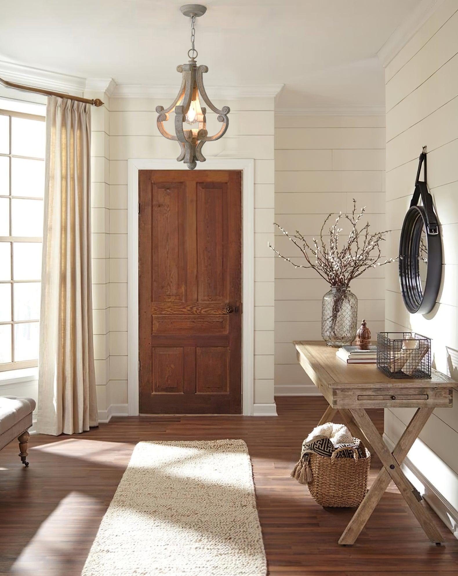 Lavior Wooden Glam Pendant Light-Neutral Decor