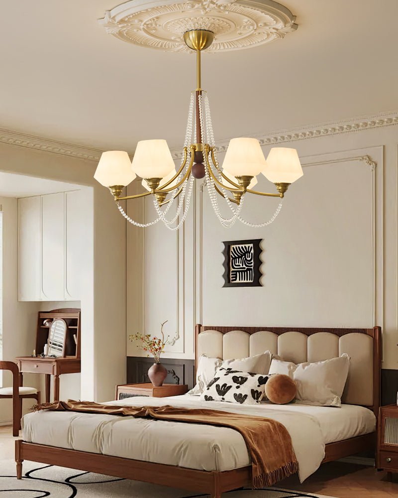 Othaus Traditional Elegance Vintage Wood Chandelier-Neutral Decor