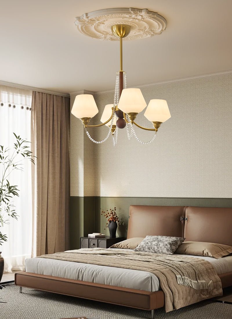 Othaus Traditional Elegance Vintage Wood Chandelier-Neutral Decor
