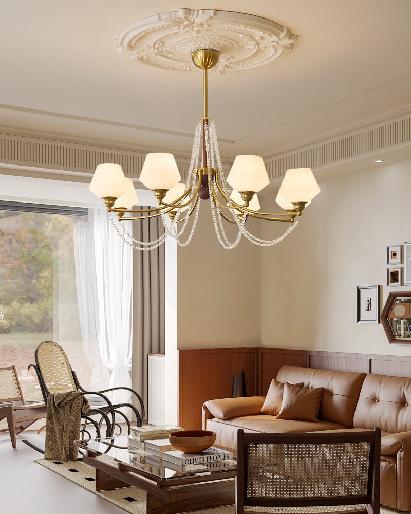 Othaus Traditional Elegance Vintage Wood Chandelier-Neutral Decor