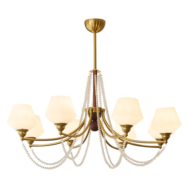 Othaus Traditional Elegance Vintage Wood Chandelier-Neutral Decor