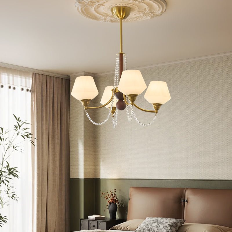 Othaus Traditional Elegance Vintage Wood Chandelier-Neutral Decor