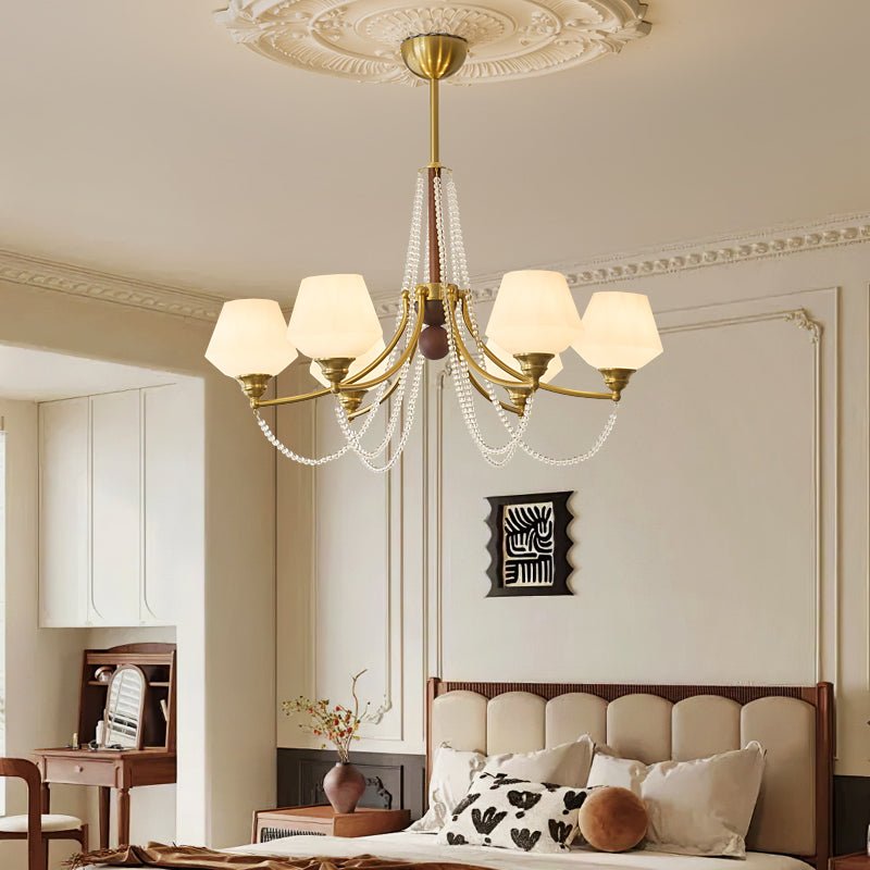 Othaus Traditional Elegance Vintage Wood Chandelier-Neutral Decor