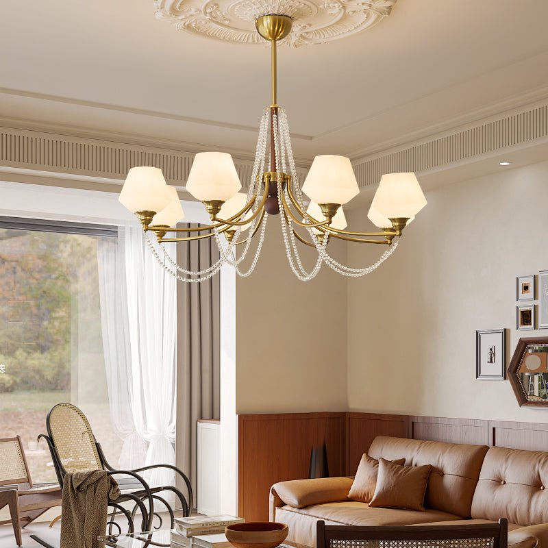 Othaus Traditional Elegance Vintage Wood Chandelier-Neutral Decor