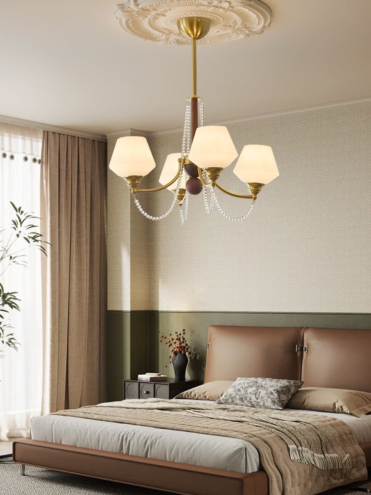 Othaus Traditional Elegance Vintage Wood Chandelier-Neutral Decor
