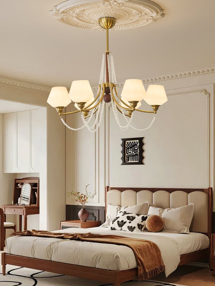 Othaus Traditional Elegance Vintage Wood Chandelier-Neutral Decor