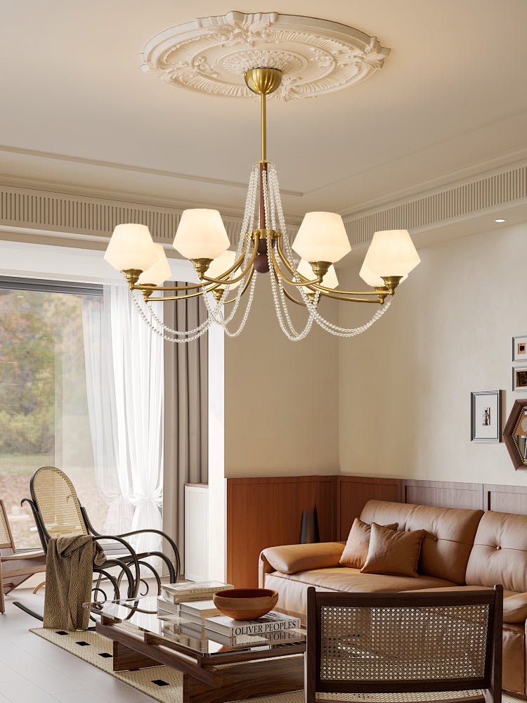 Othaus Traditional Elegance Vintage Wood Chandelier-Neutral Decor