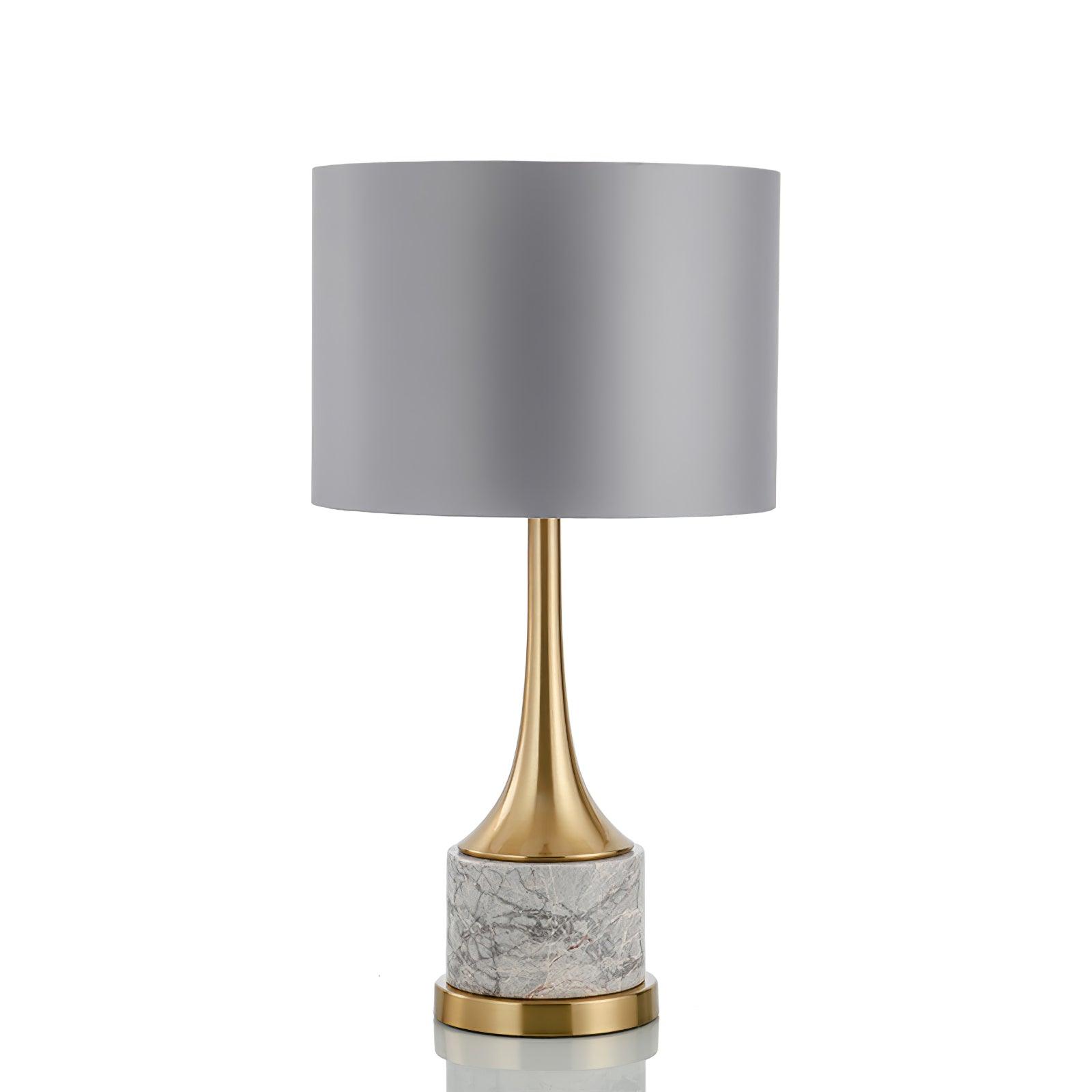 Yeth Marble Fabric Table Lamp-Neutral Decor
