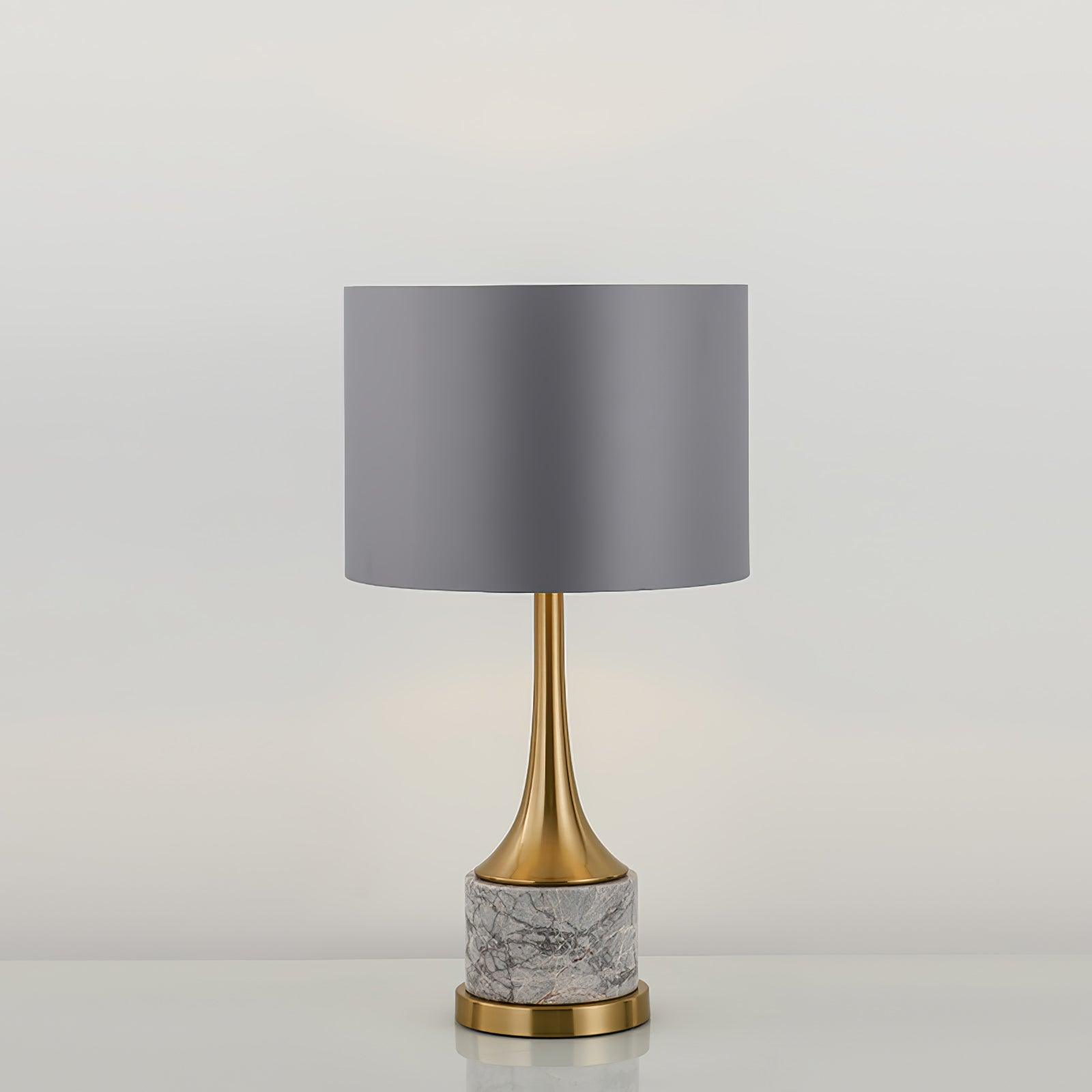 Yeth Marble Fabric Table Lamp-Neutral Decor