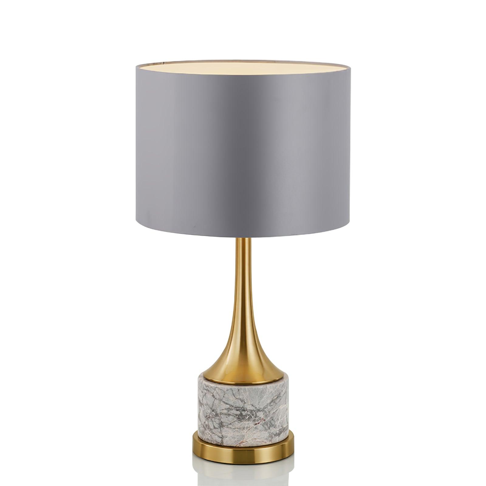 Yeth Marble Fabric Table Lamp-Neutral Decor