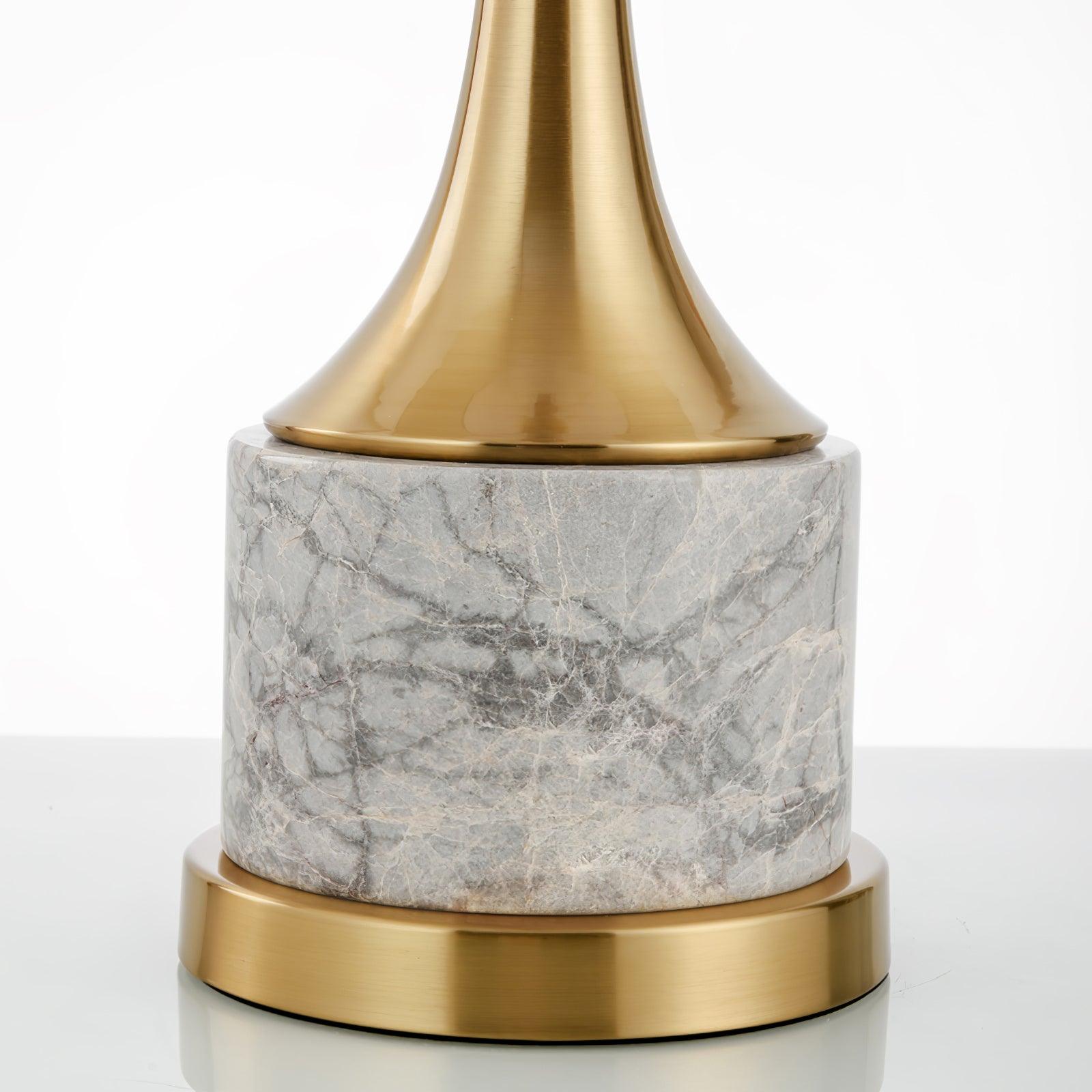 Yeth Marble Fabric Table Lamp-Neutral Decor