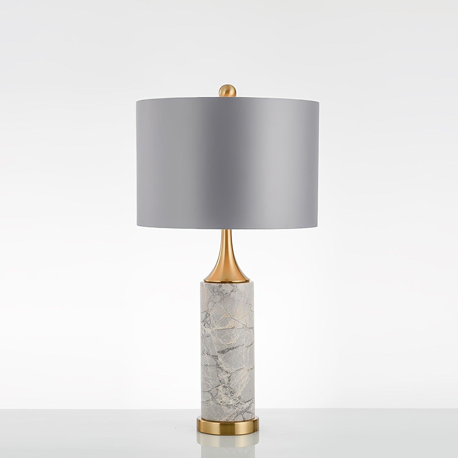 Yeth Marble Fabric Table Lamp-Neutral Decor