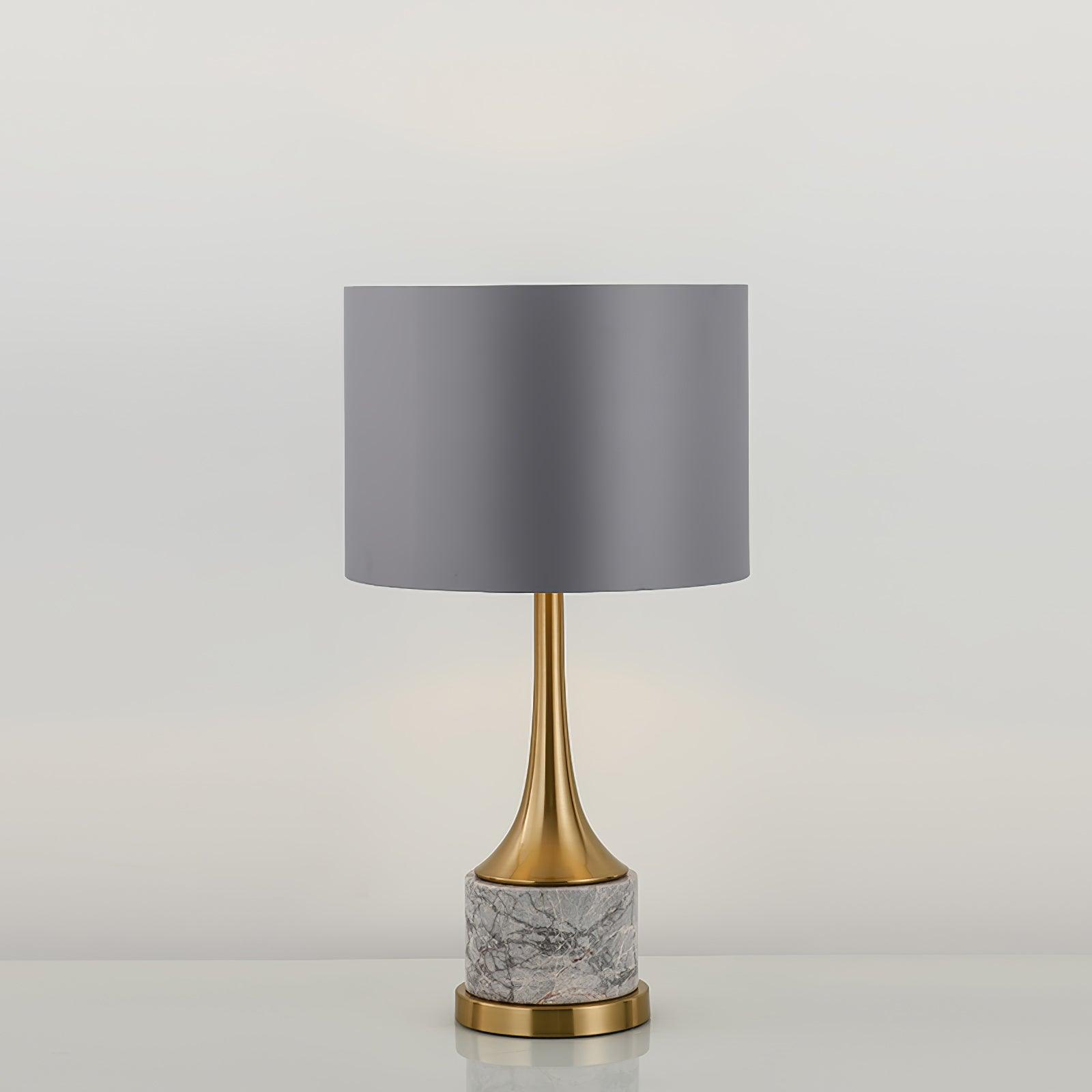 Yeth Marble Fabric Table Lamp-Neutral Decor