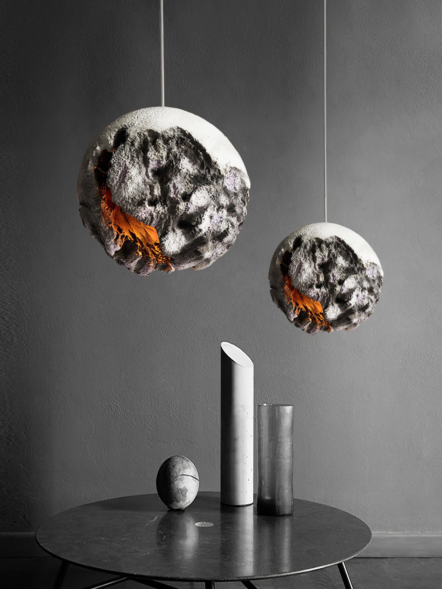 Ilphaara Irregular Planet Plastic Pendant Lamp-Neutral Decor