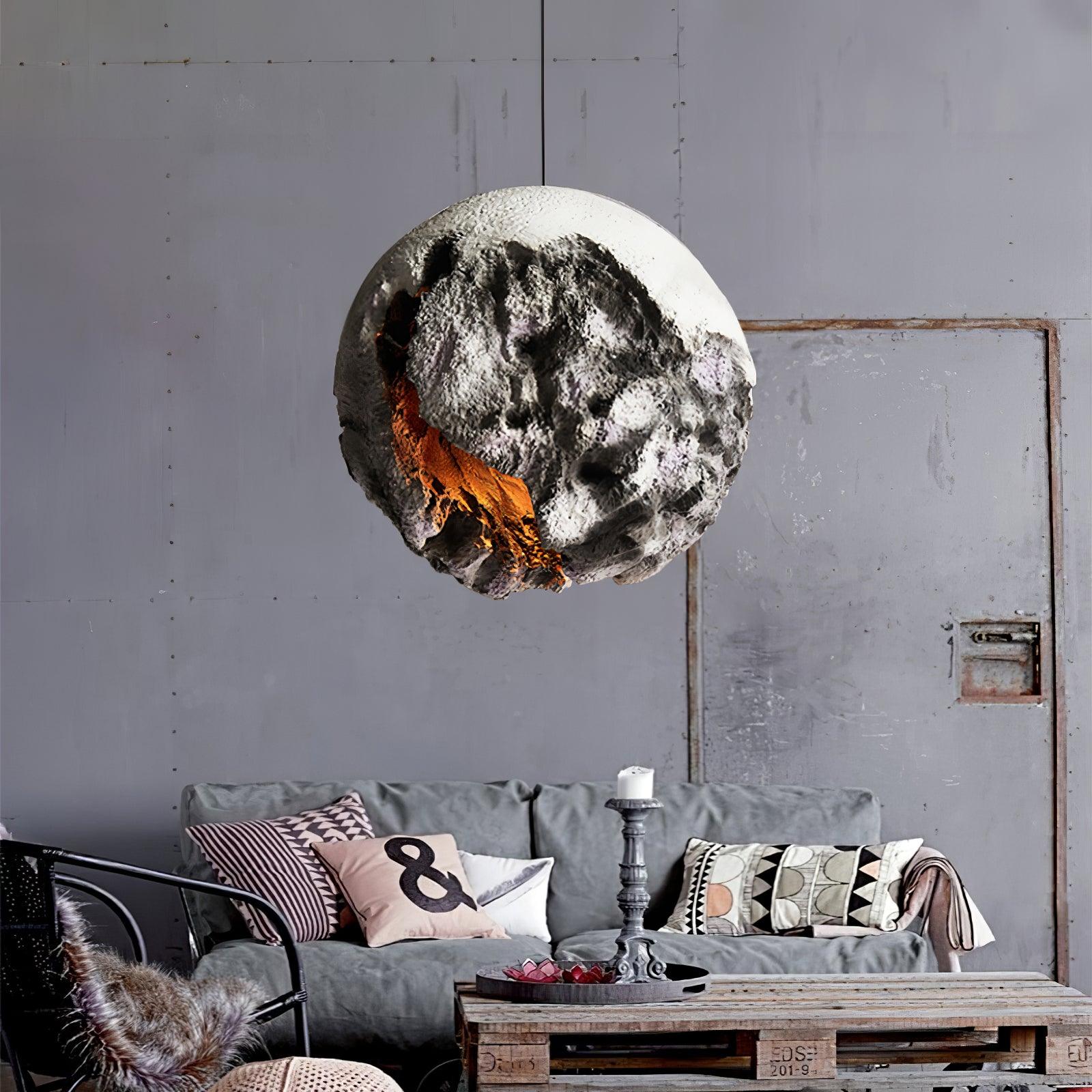 Ilphaara Irregular Planet Plastic Pendant Lamp-Neutral Decor