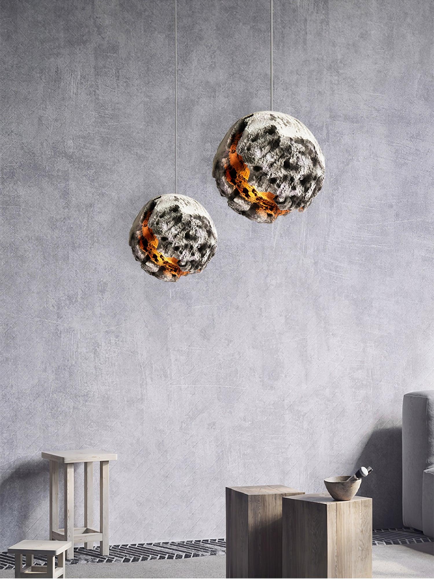 Ilphaara Irregular Planet Plastic Pendant Lamp-Neutral Decor