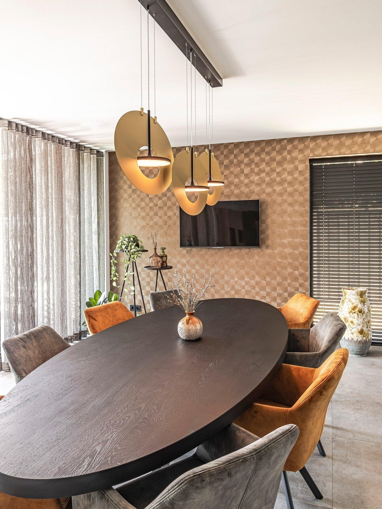 Sirixy Pendant Lamp Oval Ring Geometric-Neutral Decor