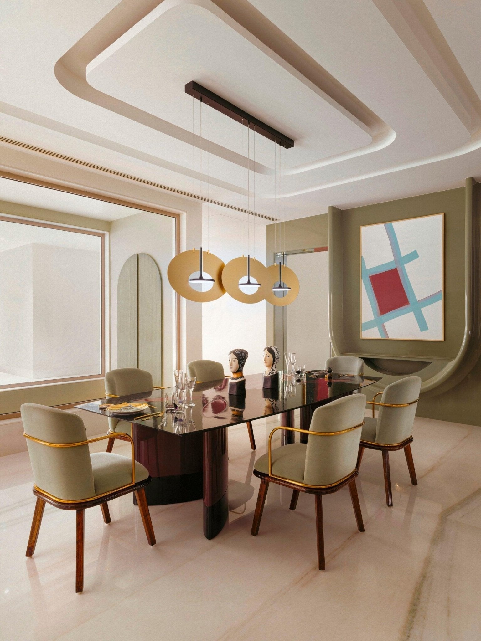 Sirixy Pendant Lamp Oval Ring Geometric-Neutral Decor