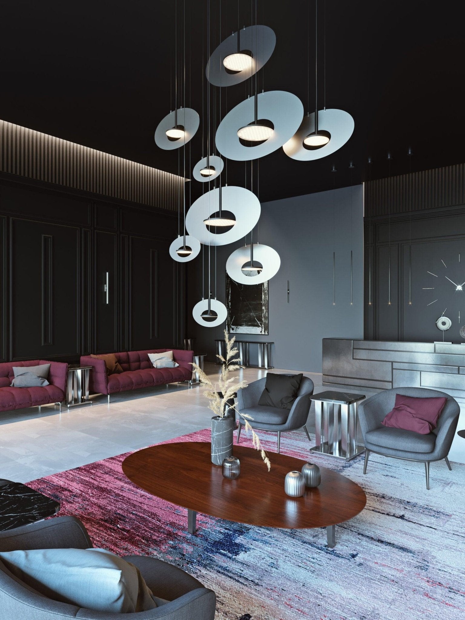 Sirixy Pendant Lamp Oval Ring Geometric-Neutral Decor