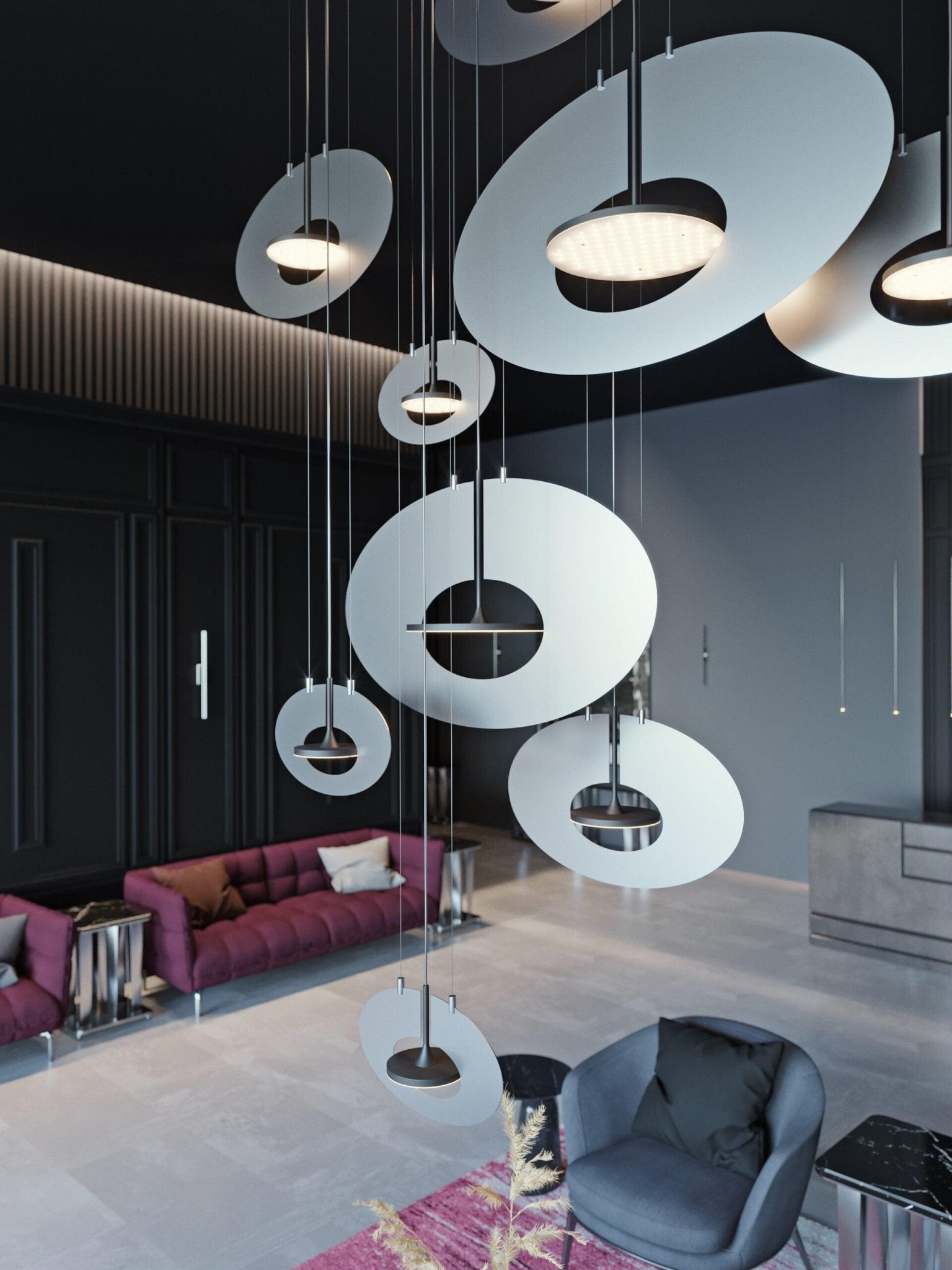 Sirixy Pendant Lamp Oval Ring Geometric-Neutral Decor