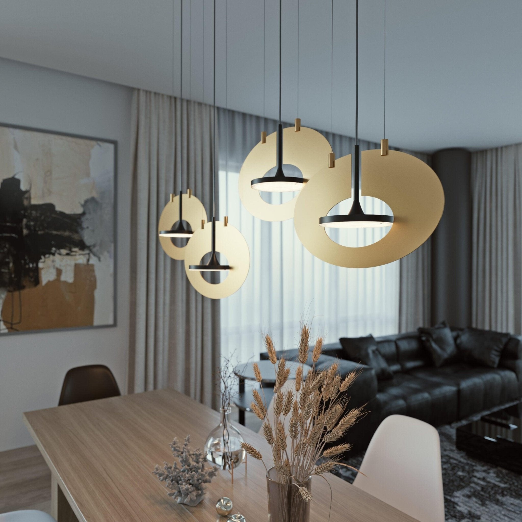 Sirixy Pendant Lamp Oval Ring Geometric-Neutral Decor