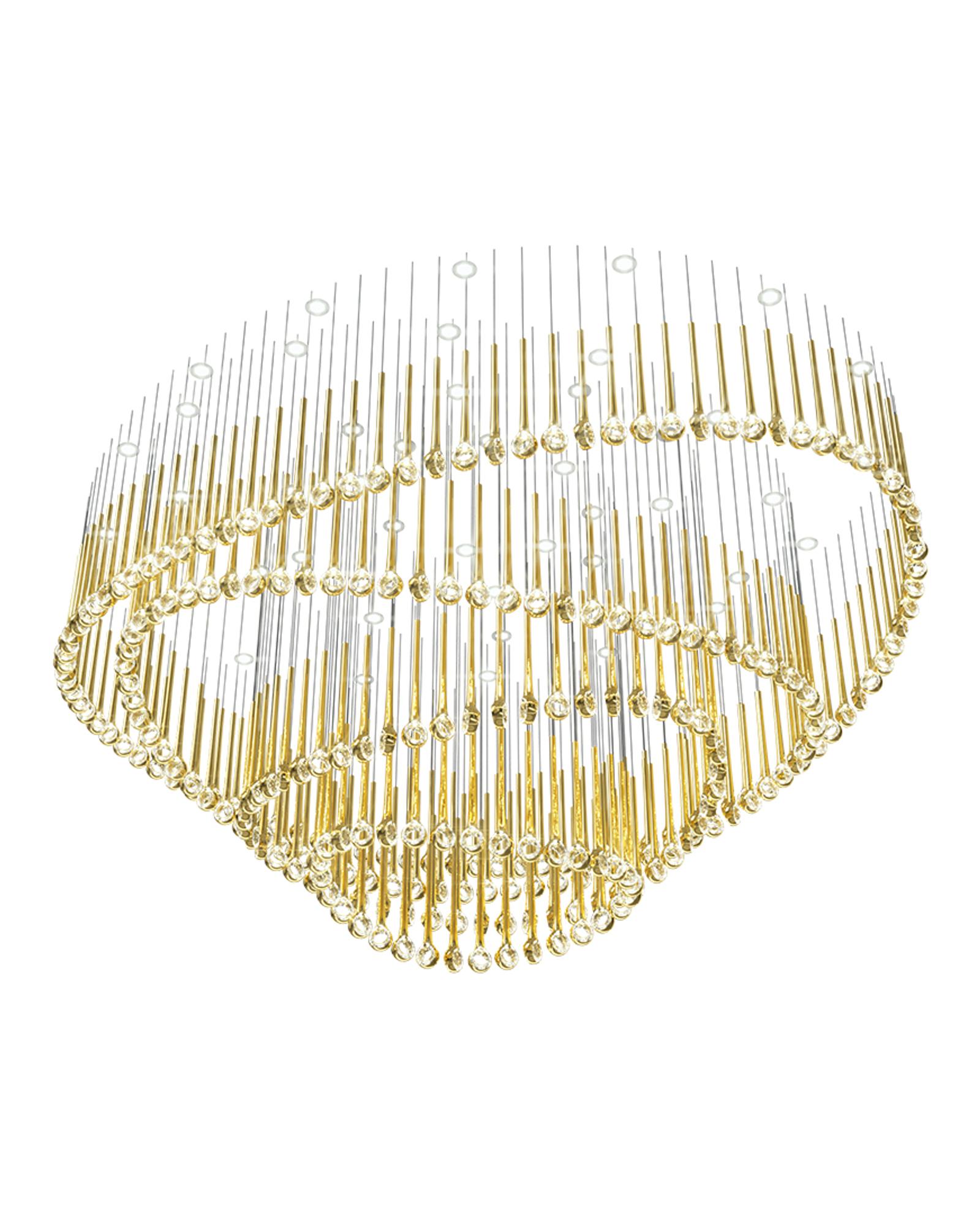 Cicarir Gradient Gold Glass Chandelier-Neutral Decor