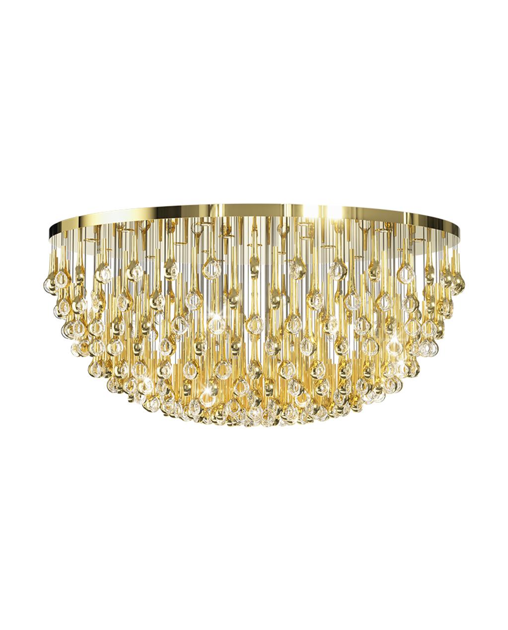 Cicarir Gradient Gold Glass Chandelier-Neutral Decor