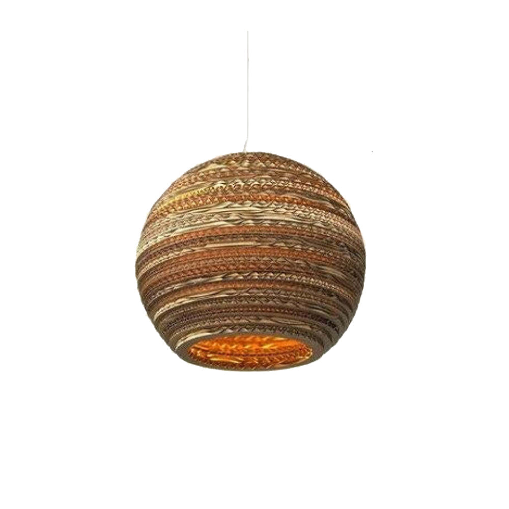 Muto Pastoral Silkworm Rustic Paper Pendant Light - Neutral Decor