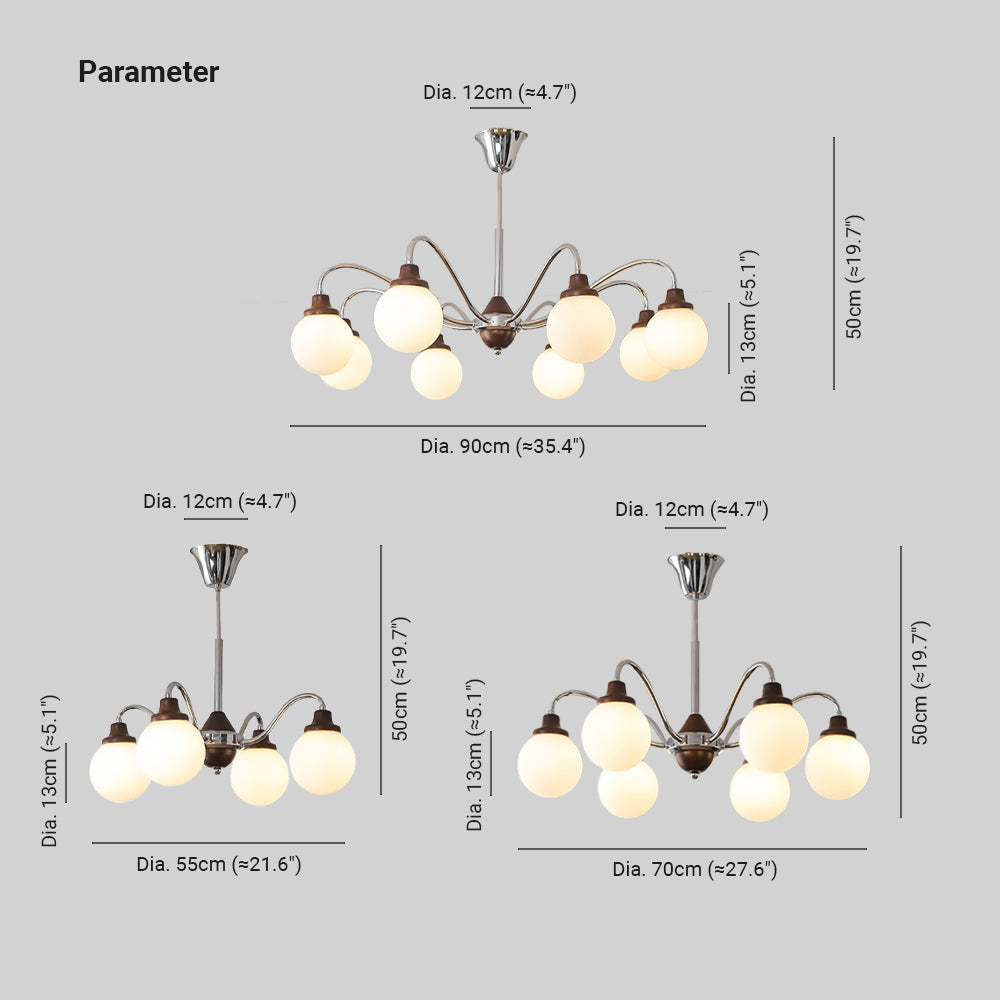 Valentina French LED Chandelier Chrome Gold Living Room/Bedroom - Neutral Decor