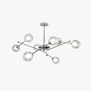 Valentina Modern LED Chandelier Chrome Glass Living Room/Bedroom - Neutral Decor