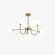 Valentina Modern LED Chandelier Gold Glass Living/Dining Room/Bedroom - Neutral Decor