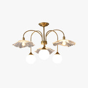 Valentina Nordic LED Chandelier Gold Glass Living/Dining Room/Bedroom - Neutral Decor