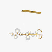 Valentina Modern LED Chandelier Gold Glass Living/Dining Room - Neutral Decor